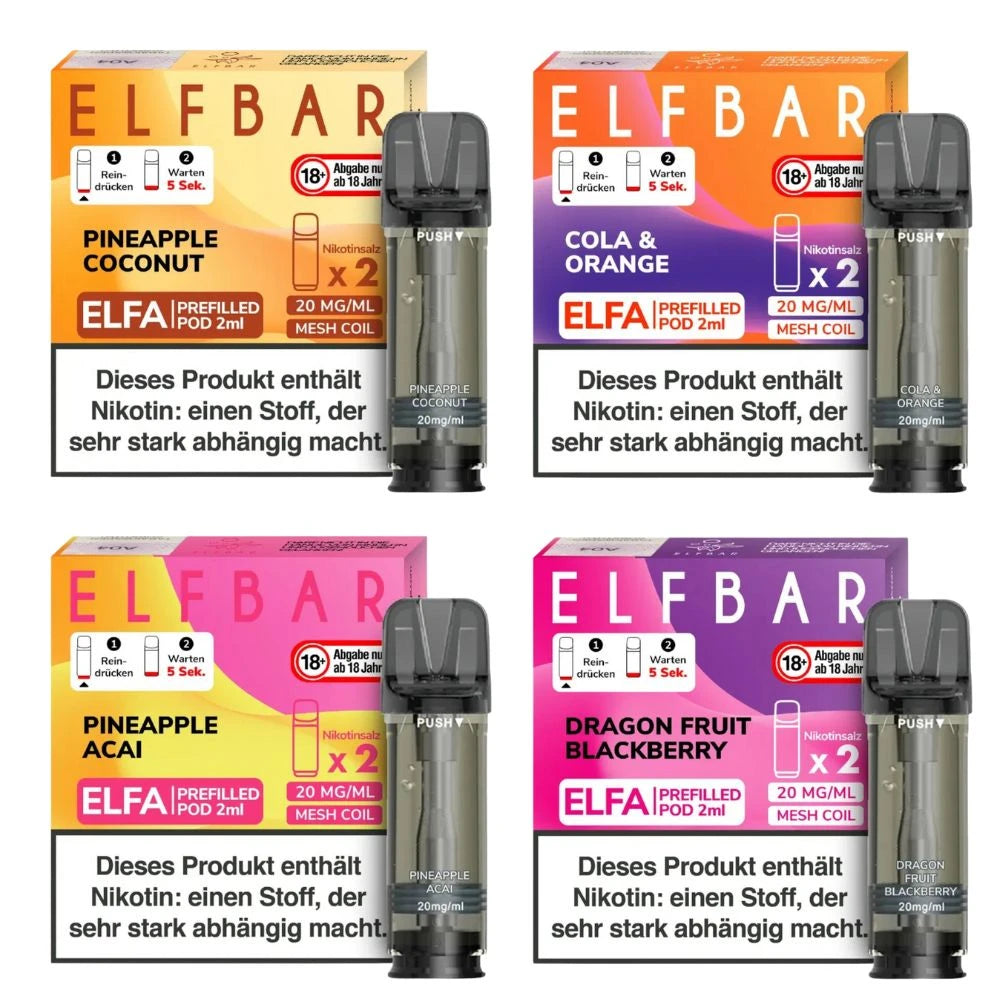 ELFBAR ELFA Pod 2er Pack 20mg/ml - verschiedene Sorten Elfbar